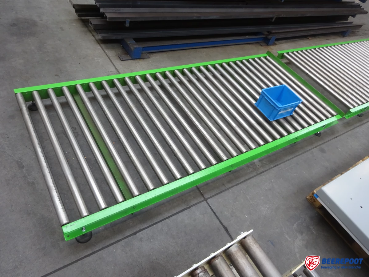 Rollenbaan met RVS rollen